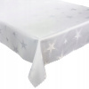 Obrús na stôl - Fain -rezistentný obrus 220 x 110 cm obdĺžnik (Farb Table Table Holidays White Stars 110x220 cm)