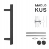FT - MADLO kód K41Z 40x10 mm UN ks Rozteč madla: 400 mm, Dĺžka: 600 mm, Rozmer profilu madla: 40x10 mm CIM - čierna matná (FNO)