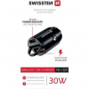 Adaptér do auta SWISSTEN 30W, 2 porty, USB-C, USB-A, USB Supercharge 20111770