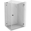 Mexen Lunar-B L pravý výklopný sprchový kút 75 x 70 cm, číre sklo, čierna matná, 832L-075-070-66-00-P
