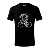 Cyklo kostra - Tričko detské bavlnené - 122 cm/6 rokov ( Čierna )
