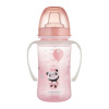 CANPOL BABIES Tréningový hrnček Exotic Animals 240 ml ružový