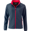 James & Nicholson Bunda JN 1129, softshellová, promo, dámská COT021129r0504-iron grey/r XL Šedá iron/červená