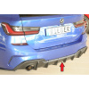 Rieger vložka zadného nárazníka pre BMW rad 3 G21 touring, plast ABS bez povrchovej úpravy, pro orig. koncovky vlevo/vpravo (průměr 90 mm)