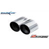 Zadní výfuk z nerezové oceli s koncovkou 2 x průměru 80 Racing Inoxcar racing OVBM.11.RA