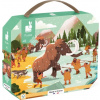 Janod Panoramatické puzzle v kufríku Prehistorické obdobia 100 ks