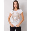 Biele dámske tričko s kamienkami EM-TS-ES-21-533.16-white S