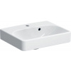 Geberit Smyle Square umývadlo 45x36 cm obdĺžnik klasické umývadlo-umývadlo na nábytok-vstavané umývadlo biela 500.222.01.1