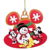 Disney Vianočná ozdoba Mickey a snehuliak