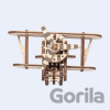 Wooden City 3D mechanické puzzle Dvojplošník 63 ks WR304