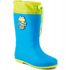 Dětské gumáky Coqui Rainy collar Frog Sea blue / citrus Velikost: 29