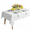 Obrus odolný voči škvrnám na stôl BIELY vianočný hrubý HLADKÝ Elegant 120x260