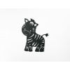 drevko Detská nálepka na stenu Zebra Rozmer obrazu: 55,5 x 44,5 cm, Farba dekorácie: Antracit