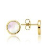 MINET JMG0304WGE00 - MINET Elegantní zlaté náušnice s bílou perletí Au 585/1000 1,55g