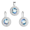 Sada šperkov s kryštálmi Swarovski náušnice a prívesok modré okrúhle 39107.3 light sapphire shimmer