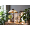 Clayre & Eef Stolová lampa Tiffany Grace - Ø 41*64 cm/ E27/max 2*60W - Clayre & Eef