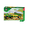 ICOM Blocki stavebnica MyFarm farma Traktor s vlečkou kompatibilná 164 dielov zelená