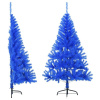 Umelý vianočný polovičný stromček s podstavcom modrý 150 cm-ForU-344681