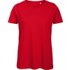 B&C INSPIRE T / Dámske tričko Medium Fit z bio bavlny - red XS