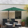 VidaXL Parasol na terasu Zelený Polyester 300 cm x 300 cm Skladací