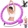 HULA HOP SKLADACIE KOLESO S ZÁŤAŽOU NA CHUDNUTIE FITNESS-STAR, FIALOVÉ