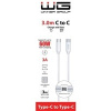 WG - Datový kabel Type-C na Type-C, 3 metry, 3A, 60W, bílá