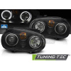 Predné svetlá Angel Eyes CCFL čierne pre VW GOLF IV 97-03