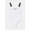 Jednodielne detské plavky Calvin Klein Jeans biela farba, KY0KY00098 KY0KY00098.PPYA 164-176