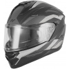 NOX prilba N304-S REVO 2026, čierna matná, strieborná, veľ. L