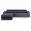 MID.YOU ROZKLADACIA ROHOVÁ POHOVKA, textil, modrá, sivá - Sedačky - 000682004004