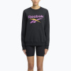 Dámska mikina Identity Big Logo Fleece Crew black/purple rave/electric amber