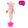 BabyOno Plyšová hračka s pískátkem a hryzátkom Sweet Lambie - ružová BabyOno