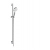 Hansgrohe Crometta - Sprchová súprava 100, EcoSmart 9 l/min, sprchová tyč 900 mm, biela/chróm 26539400