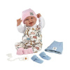Llorens 84481 NEW BORN 2 v1 realistická bábätko so zvukmi a mäkkým látkovým telom