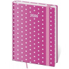 Diár 2026 denný B6 Vario - Pink s gumičkou