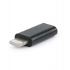 Gembird adaptér USB-C (F) na Lightning 8pin (M), čierny (A-USB-CF8PM-01)