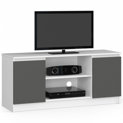 Akord RTV stolík 120 cm na TV - bielo-grafitovo šedá
