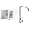 Set Alveus (dřez Cadit 70 White 11 + baterie Angle Kartáčovaná ocel) SETA22071