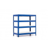 Policový regál Trestles RH 1000x1000x400, nosnosť 1400 kg, 4 police Farba: modrá, Typ police: biela MDF 5 mm