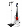 Elektrická gitara s mikrofónom Ramiz ZMU.HK-9010C Biela (Elektrická gitara pre deti, mikrofón statív)