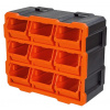 Organizér plastový nástenný 378x171x320 mm / 9 zásuviek TACTIX (320676)