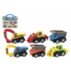 Teddies Súprava auto mini 5 cm stavebné stroje 6 ks