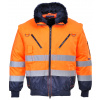 Portwest PJ50 HI-VIS PILOT Reflexná bunda 3v1 3XL, Fluorescenčno oranžová-Námornícka modrá