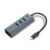 i-tec USB-C Metal HUB 3 Port + Gigabit Ethernet adaptér (C31METALG3HUB)