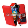 Kožený obal Samsung Galaxy Ace 2 – Flip Card – červená