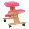 Kondela Ergonomická kľakačka, 46cm, ružová látka, buk, GROCO