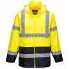 Portwest H443 HI-VIS CLASSIC RAIN Nepremokavá bunda XL, Fluorescenčno žltá-Námornícka modrá
