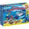PLAYMOBIL Advent Calendar 70776 Bathing Fun Police Diving Insert Including Underwater Scooter with Motor and Tinti Bath Paint, 7
