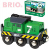 Brio Lokomotiva elektrická zelená na baterie k vláčkodráze 33214 Světlo