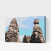 Vymalujsisam.sk Maľovanie podľa čísiel - Adršpašské skaly - Starostová a Starosta Veľkosť: 40x60cm, Rám: Na kartónovej doske
